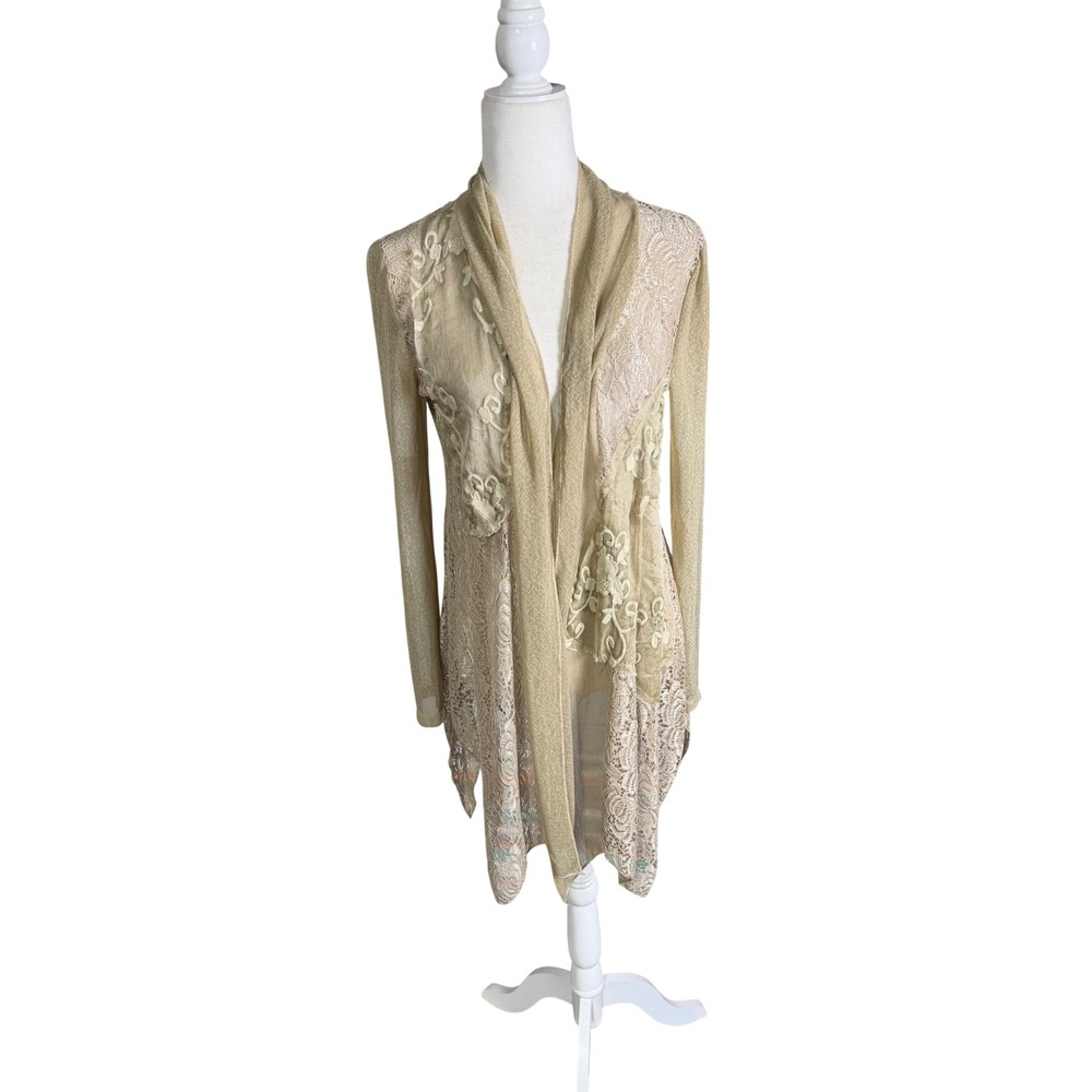 Ania.A Sheer Lace Open Front Cardigan – Size S